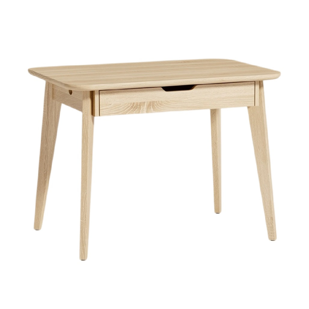 **Technische titel in het Nederlands: Minimalistisch houten bureau met lade**